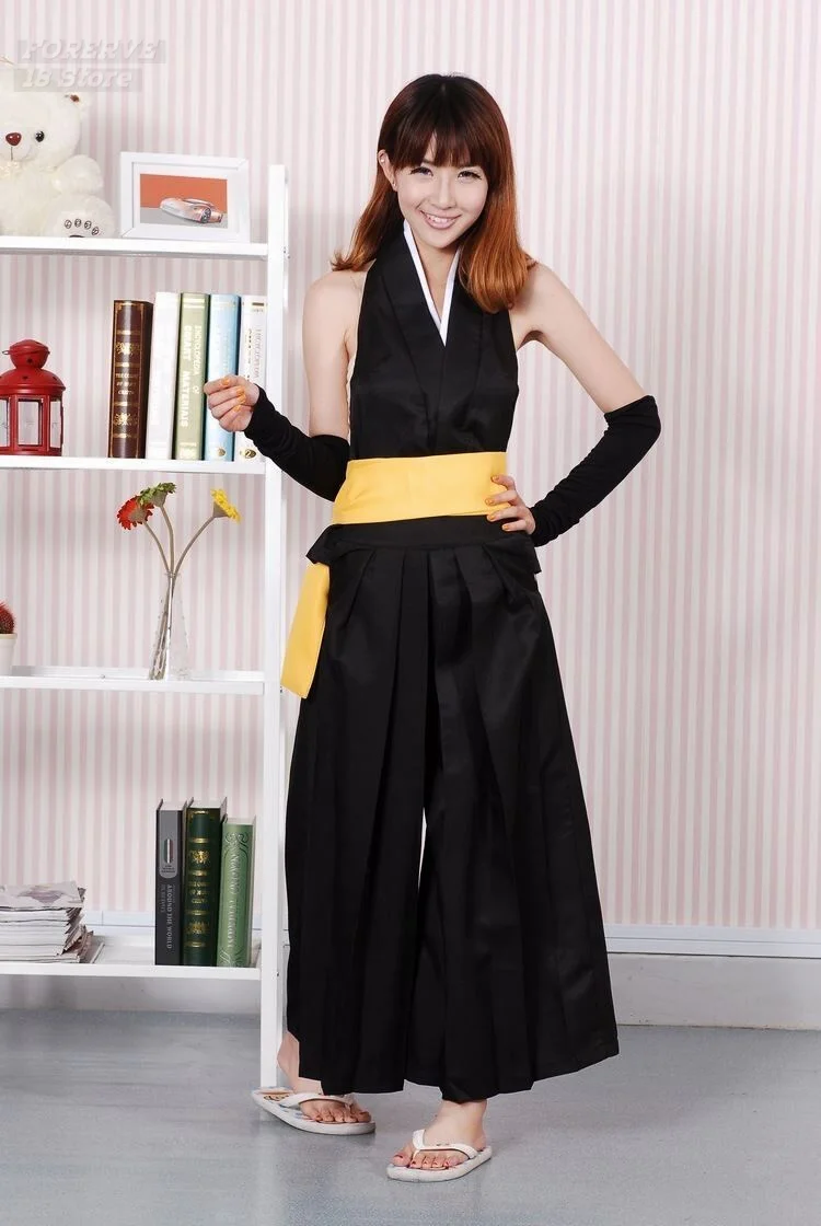 

Anime Bleach 2Nd Division Full Set Soifon Sui Cosplay Costume Backless In Stock Battleframe Captain Soi Fon Costume