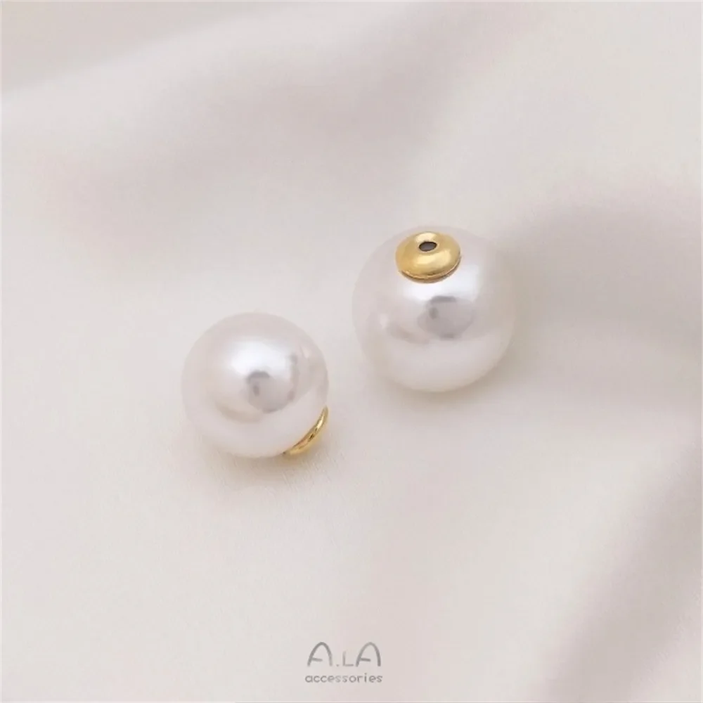 Серьги-гвоздики броши можно использовать искусственный жемчуг 14-каратное золото