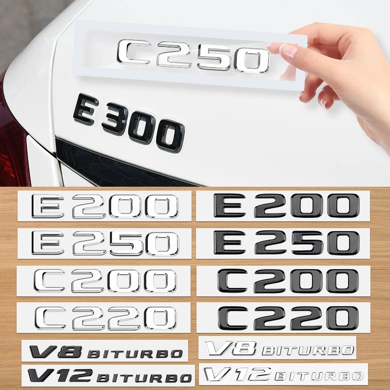 ABS автомобильные флажки для багажника Mercedes Benz AMG logo E53 E63 C43 C63 4matic C200 C250 C300 E200 E250 E300 E320 V6 V8