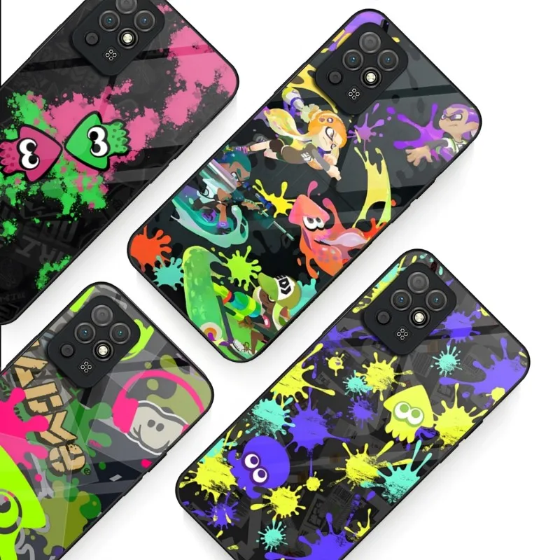 

Splatoons для Huawei P50 P40 P30 P20 P9 Smartp Z Pro Plus 2019 2021 чехол из закаленного стекла