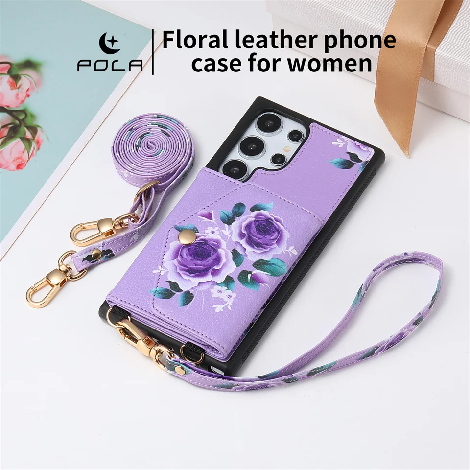 Кожаный чехол-кошелек для Samsung Galaxy s24 s23 Ultra plus