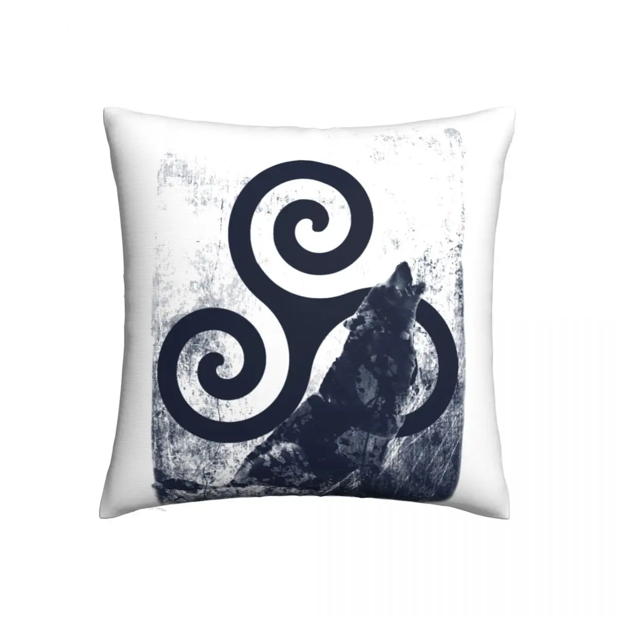 

Teen Wolf Pillow Case Triskele and Wolf Bedroom Zipper Pillowcase Spring Vintage Polyester Cover 45x45cm