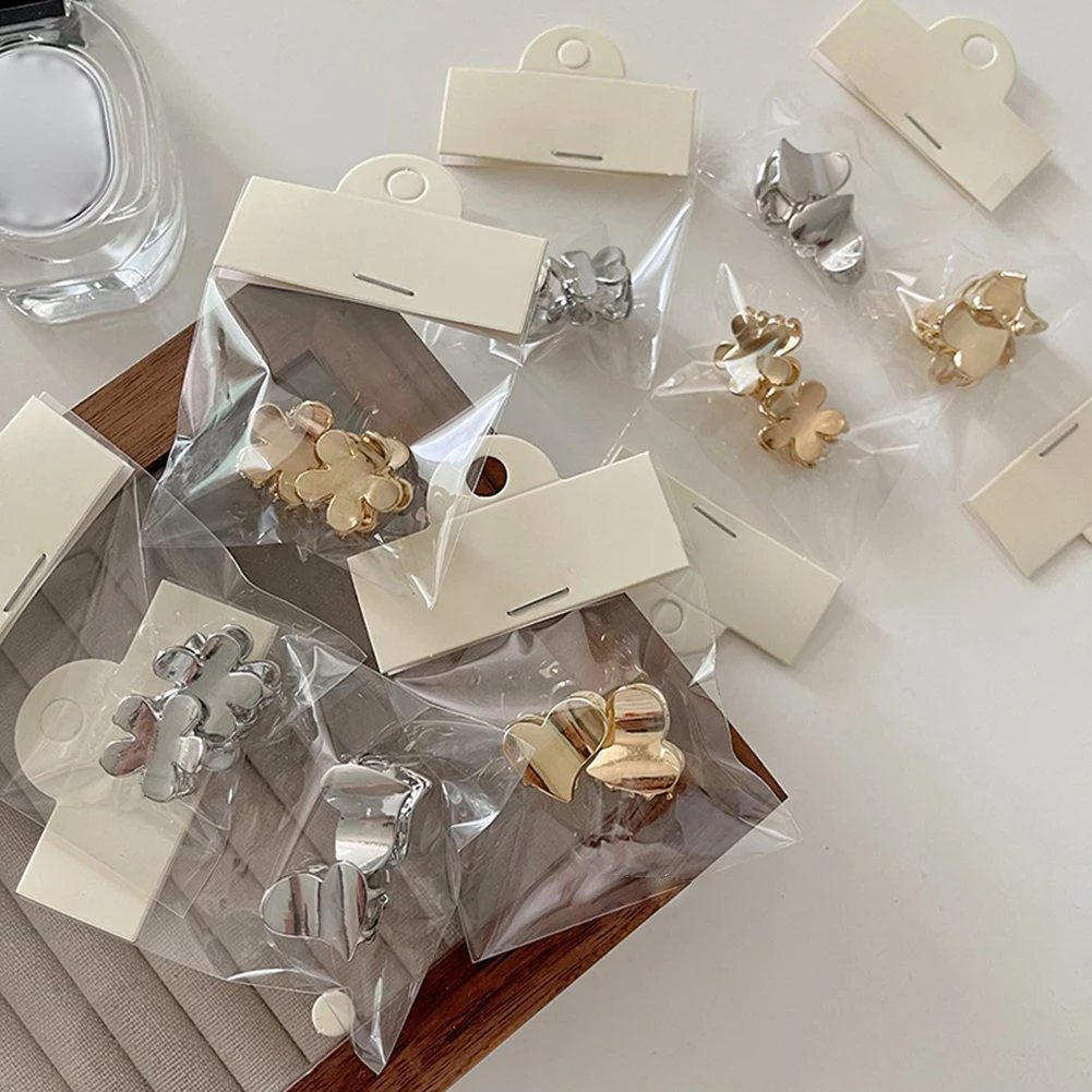 

Fashionable Retro Metal Wind Catch Clip Small Female Girl Headdress Cold Wind Gold And Silver Geometric Hairpin Accessories