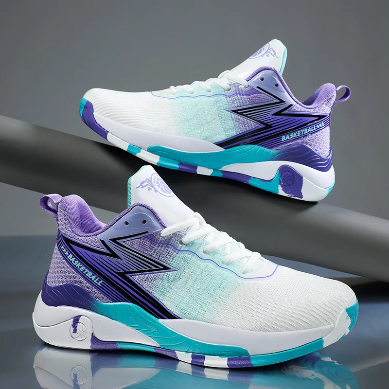 

Новые мужские баскетбольные туфли, спортивные модные туфли для пар, высококачественные Нескользящие удобные спортивные туфли для подростков размера плюс 38-48