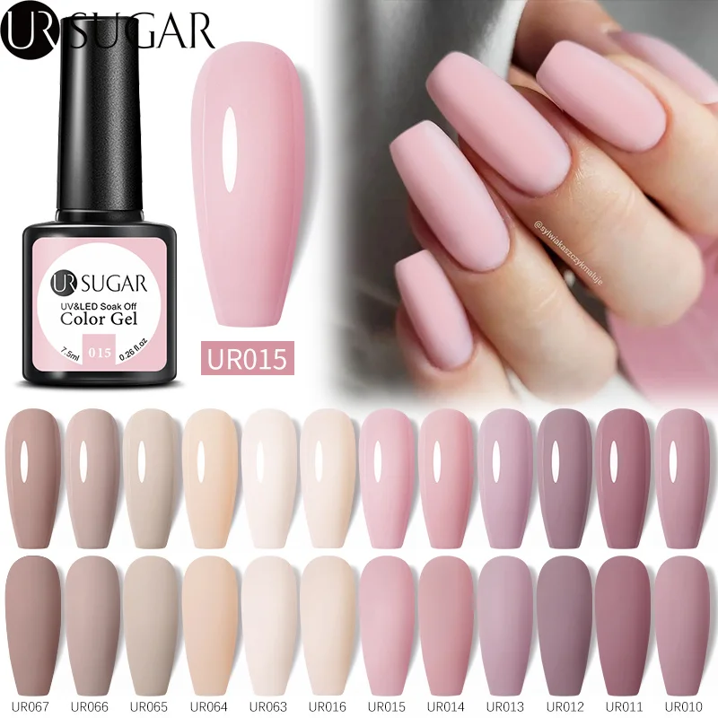 UR SUGAR розовый матовый Гель-лак для ногтей телесного цвета 7 5 мл Полупостоянный