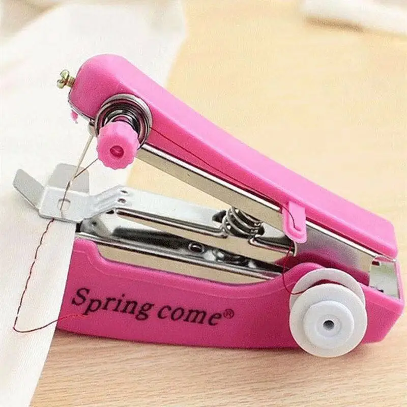 Manual sewing machine, handheld, small electric with lock, household, mini, fully automatic, portable, portable, packing and loc