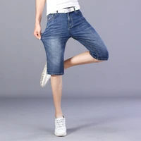 thoshine brand summer men thin jeans knee length male denim shorts fashion short jeans lightweight