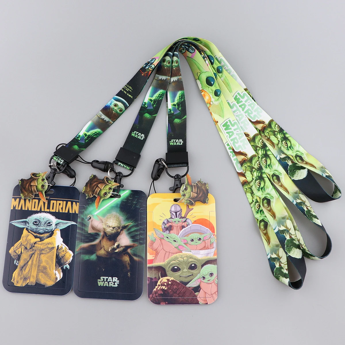 

Mandalorian Baby Yoda Lanyard For Keys Chain ID Credit Card Cover Pass Mobile Phone Charm Straps Badge Holder Key Accessories