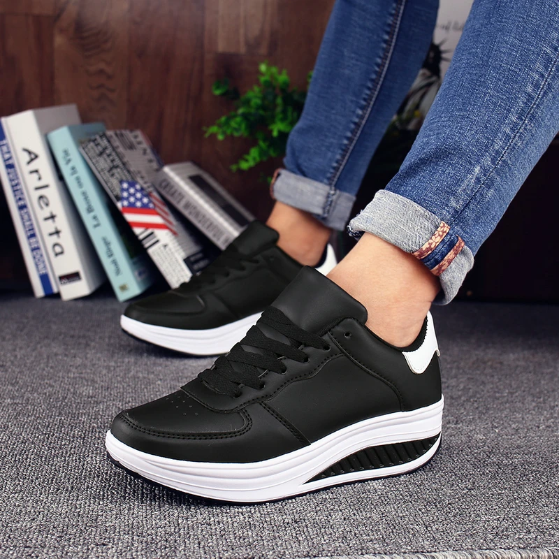 Women Fashion Fitness Shake Shoes Casual Platform Shoes Jogging Walking Sneakers