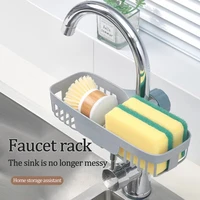 faucet rack kitchen creative sink drain rack free punch dishwashing rag sponge brush pool storage basket