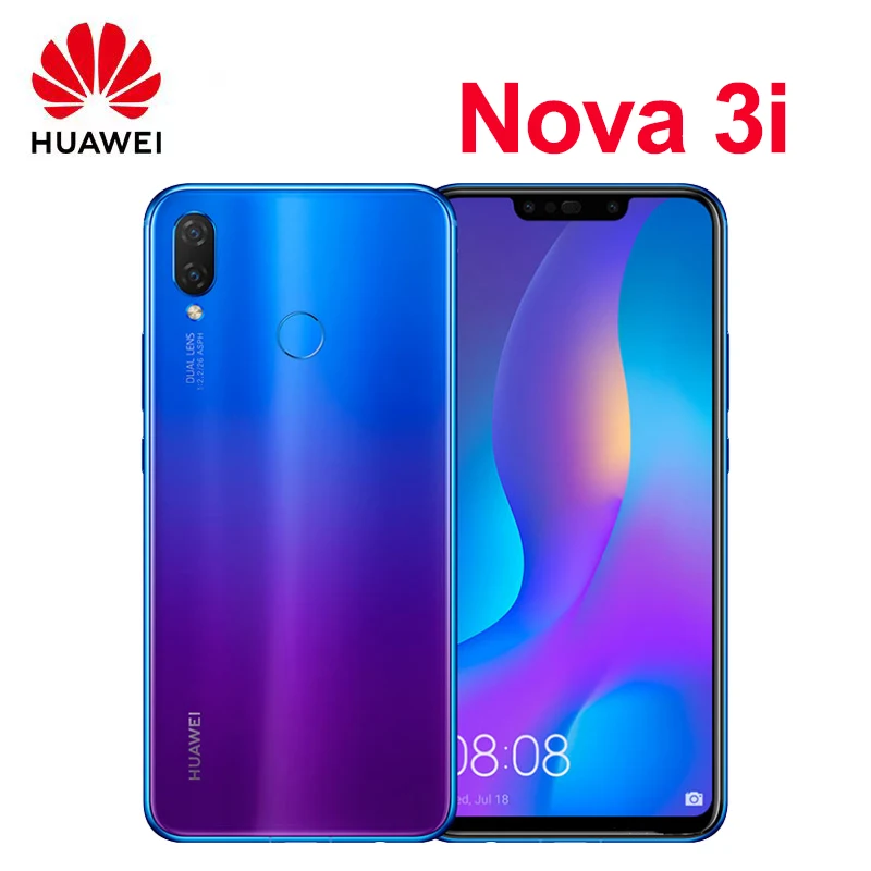 Original HUAWEI Nova 3i Smartphone Android 6.3 inch 16MP+24MP Camera 6GB+128GB Mobile phones 4G Network Global Cell phone
