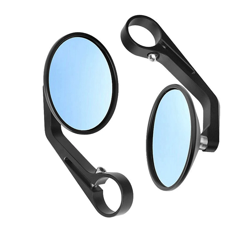 Мотоциклетное зеркало заднего вида черное 7/8 дюйма круглое CNC Cafe Racer запчасти для