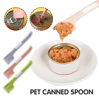 pet spoon reusable pet food storage keep fresh cover silicone dog cat canned tin lid universal wet food mixing spoon can opener