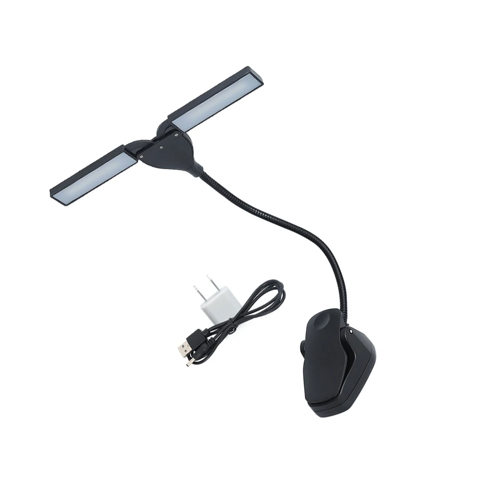 

Wireless Music Stand Light Mute High Bright Rotatable Dimmable Piano Lights Clip-on Adjustable Beside Lamps with 3 Lighting Mode
