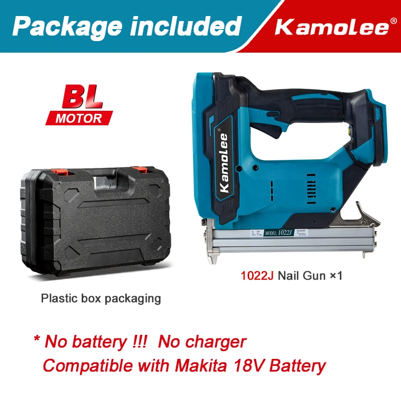 

Kamolee Бесщеточный электропистолет для гвоздей по бетону 1022J