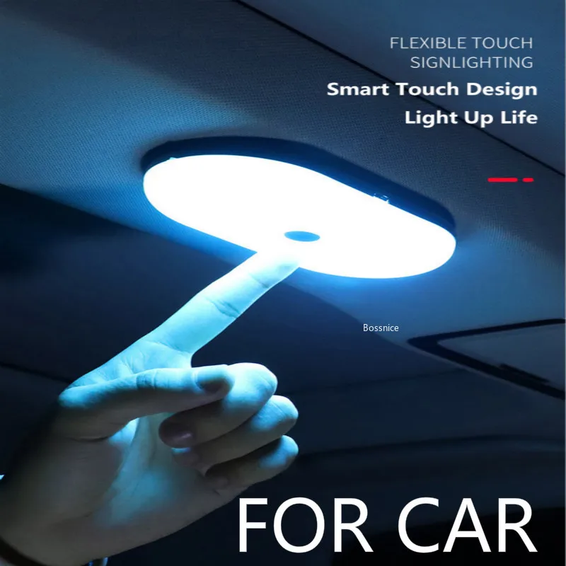 

1Pcs Universal Touch Night LED Car Light Car Light Roof Magnet Lamp Automobile Car Interior Light Dome USB Charging New