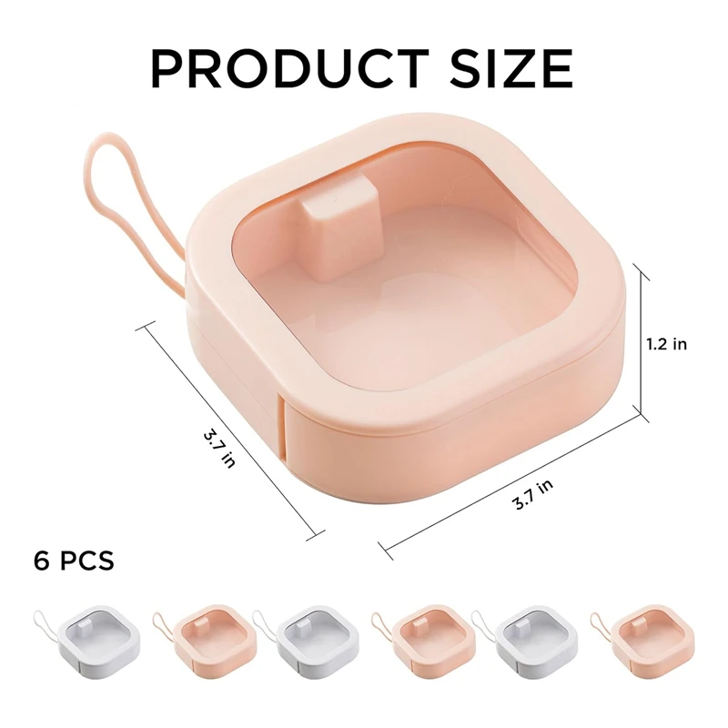6 шт. портативный органайзер для резинок волос дорожные контейнеры хранения