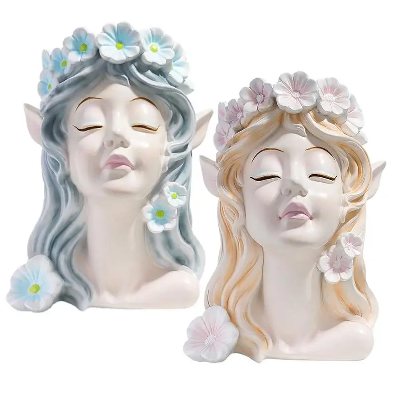 

Elagant Face Planters Pots Head Portable High Quality Planters Household Multipurpose Desktop Ornaments For Office Home Decor
