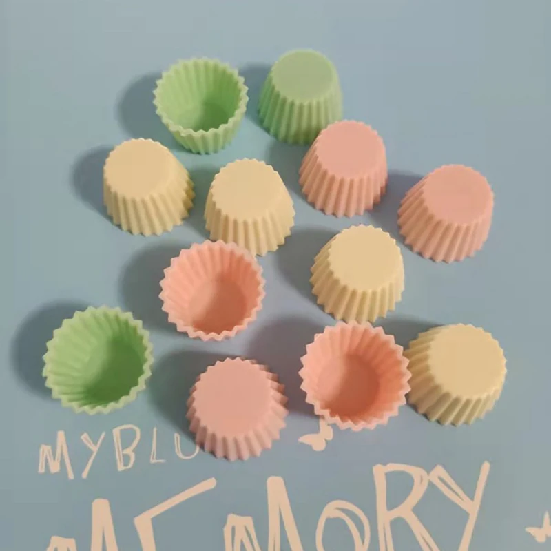 

10 шт./компл. мини-маффины, модель игрушки 1:12, миниатюрный кукольный домик, форма для торта, кухонные аксессуары для декора кукольного дома