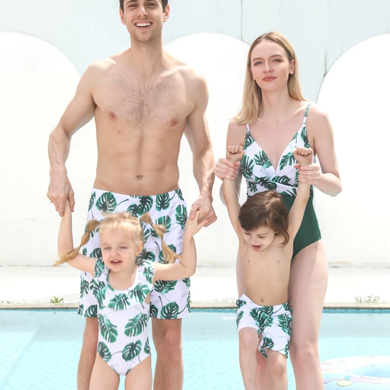 2022 летняя семейная одежда для плавания купальные костюмы матери и дочери с