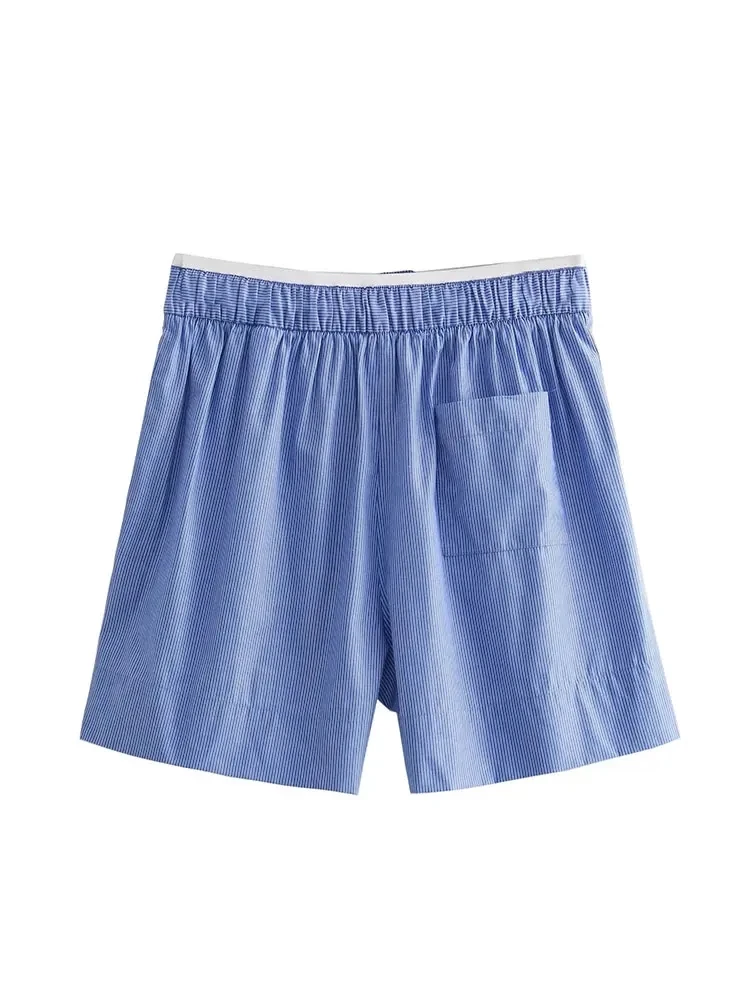 Винтажные синие модные топы Nlzgmsj шикарные женские свободные осенние однобортные