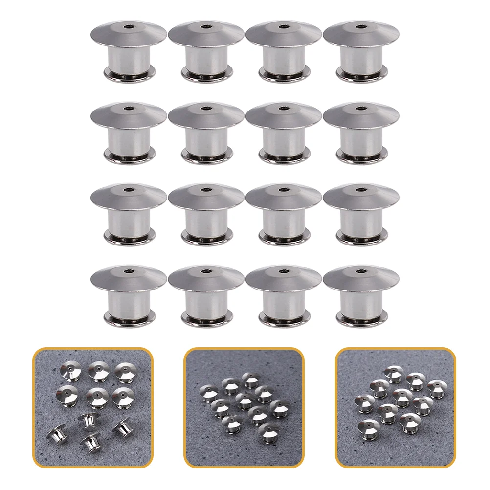 

22 Pcs Round Flat Head Card Cap Pin Badge Backs Enamel Brooch Supplies DIY Keepers. Clothes Locking Clasps Hat Bag Replaceable
