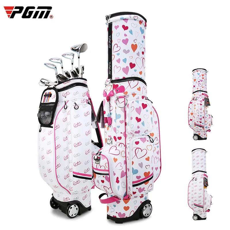 

PGM Women Golf Bag High Quality Printing Golf Clubs Bags Korean Waterproof Golf Standard Bag Sports Cart Club Airbag Holds QB053