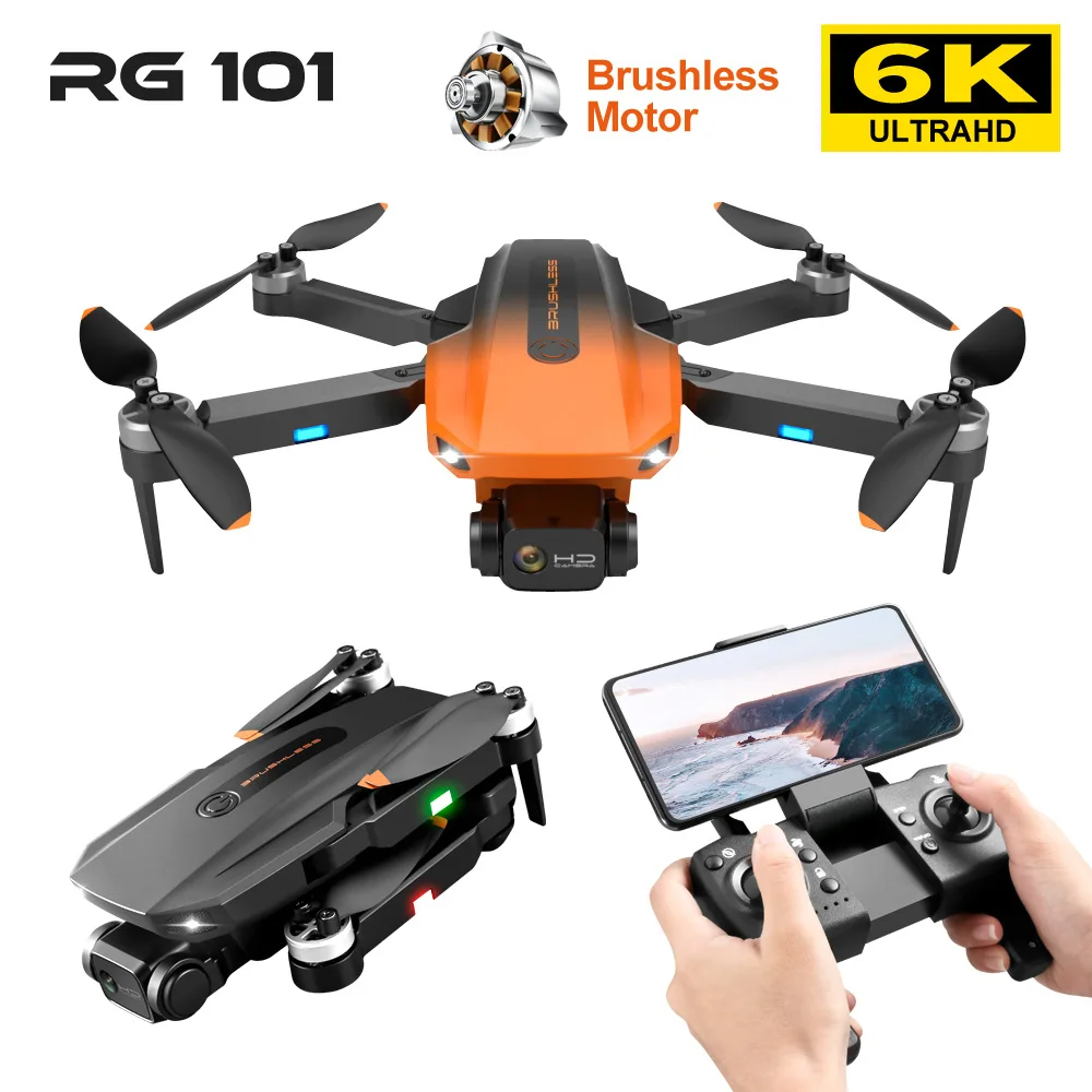 

Rg101 Uav 6K Professional 360 Obstacle Avoidance Aerial Photography 6K Dual Camera App Follows The Quadcopter Gps To Return Home