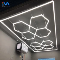 24304835mm car auto detailing shop ceiling hexagon led light lamp honeycomb shape light