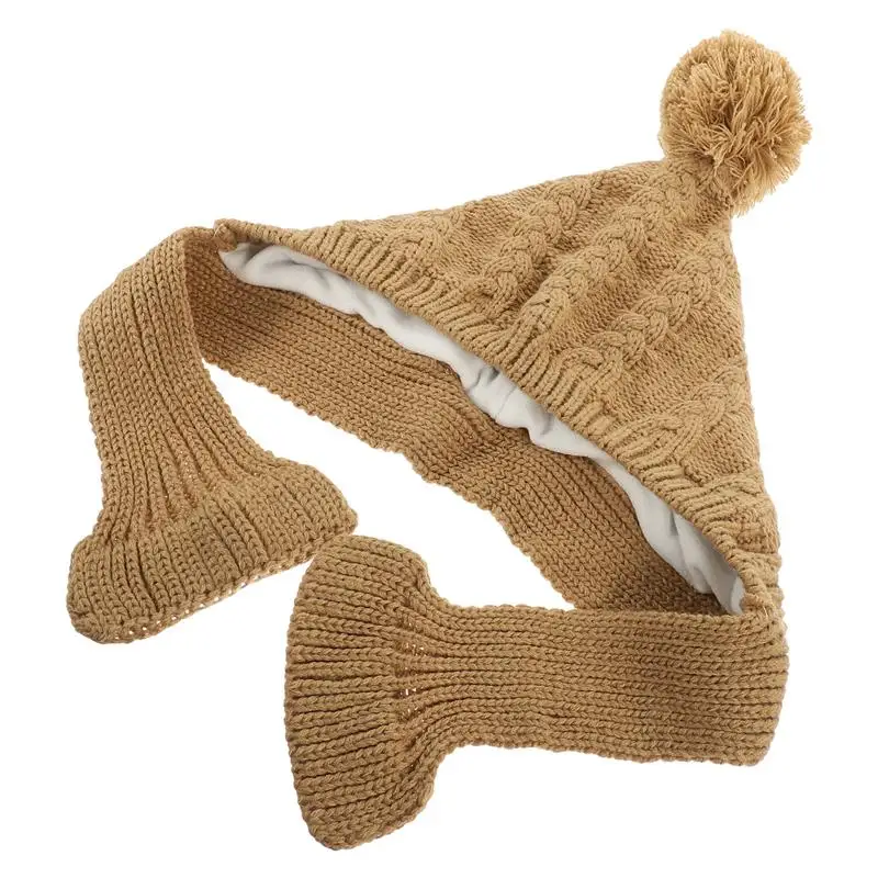 

Вязаная зимняя шапка для собак с шарфом, теплая шапка для собак, вязаный шарф, маленькая шапка для собак, теплая зимняя шапка для домашних животных, платье для домашних животных, головной убор