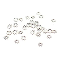 100pcs flower spacerssilver plated brassoctagon spacers beadsearring findings jewelry supplies 5x1 15mm