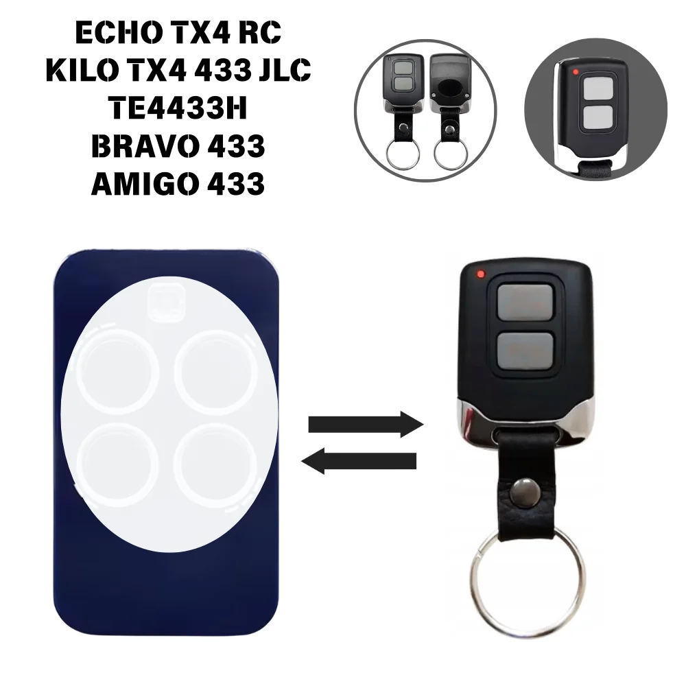 Фото 6100334 ECHO TX4 RC 433 Пульт дистанционного управления для гаражных ворот 433 МГц с плавающим кодом для электрических ворот BRAVO TX4 BRAVO TE4433H №2