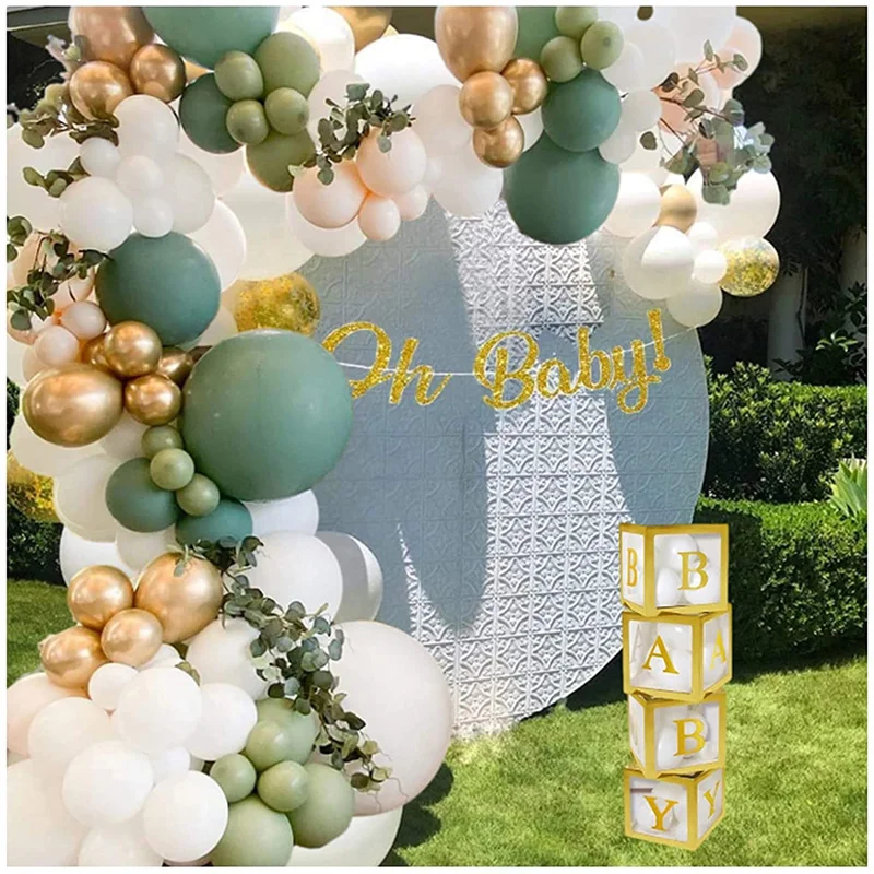 

120 шт., зеленые латексные украшения для свадьбы, дня рождения, выпускного