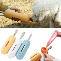 portable dog water bottle with toilet poop bag puppy pet travel water bottle multifunctional for cats dogs feeder pet product