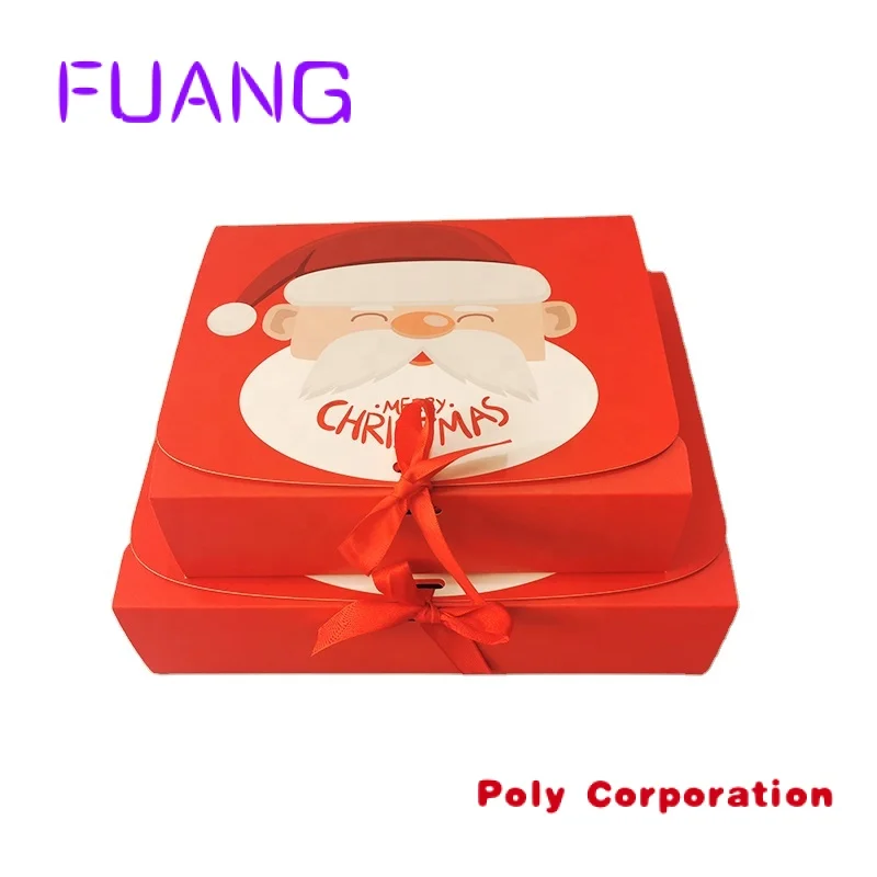 Foldable Triangle Paper box New year packaging box customized Christmas gift box with ribbonpacking box for small business