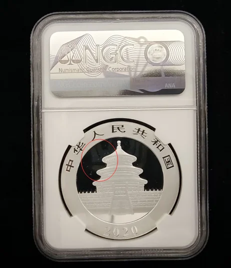 2020 Китай 30 г. 999 Серебряная панда ¥ 10 монета NGC 70