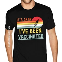 vaccinated vaccine pro vaccination immunization cotton t shirt harajuku man hilarious custom oversized anime tshirt men tees