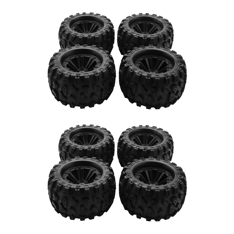 

8 шт. 125 мм 1/10 шина для монстр-ТРАКА и шестигранник 12 мм для Traxxas Tamiya Kyosho HPI HSP Savage XS TM Flux LRP