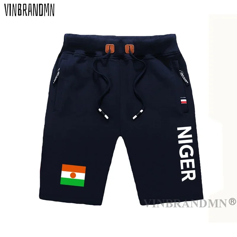 Мужские шорты Niger Nigerien пляжные мужские для тренировок с флагом карман на молнии