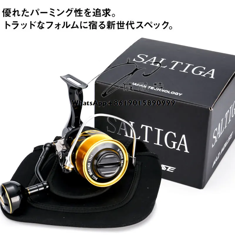 Фото Катушка для рыбалки Saltiga SW4000XG SW6000HG SW10000HG, для морской воды, 11+1 подшипников, спиннинговая/джиговая, сила тормоза 35 кг №2