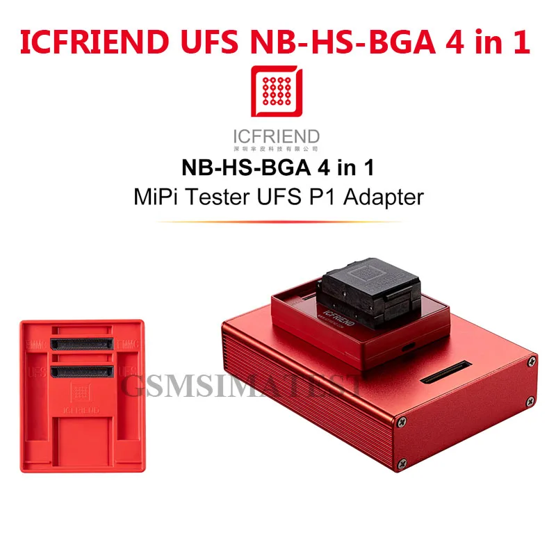 New ICFRIEND NB-HS-BGA 4 в 1 UFS-153 UFS-eMMC-254 UFS-297 адаптер с Z3X легкий JTAG MiPi Box (Чип шифрования ленты).
