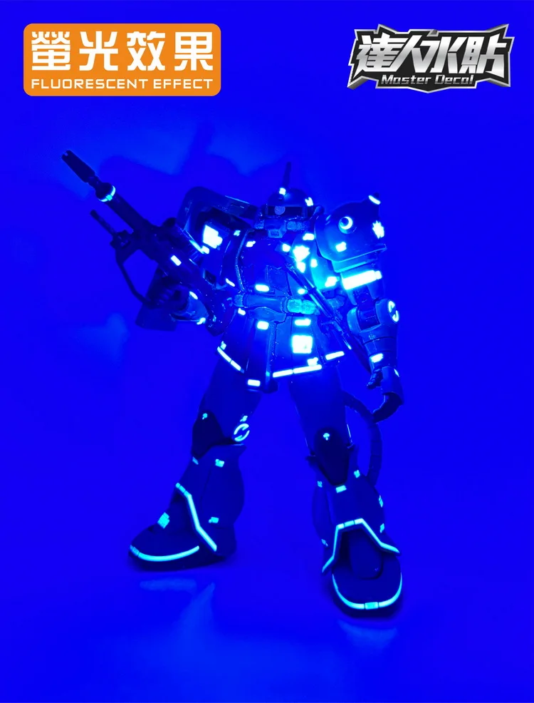 Фото Наклейки Master Decal H028 флуоресцентные водные, для HG 1/144 MS-06 Zaku II, ультраточная декоративная модель для сборки своими руками №2