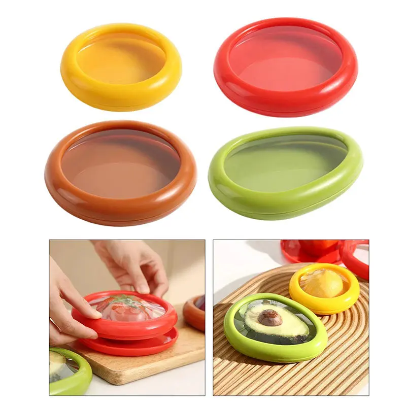 

Fruit Vegetable Fresh-keeping Cover Avocado Food Storage Box Fruit Preservation Seal Cover Kitchen Tools Kitchen Accessories