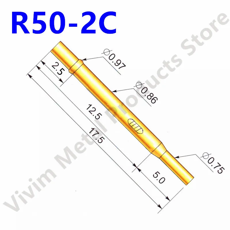

Тестовые шпильки R50 Series золотого цвета