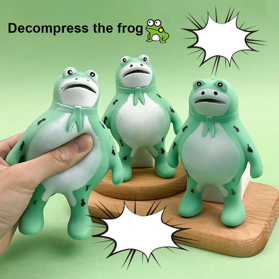 

New Cartoon Frog Squeeze Toy Soft TPR Pinch Toy Decompression Squishes Toy Kids Adult Stress Relief Fidget Toy Party Favor