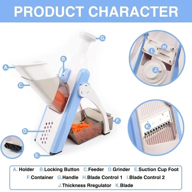 multifunctional high performance slicer kitchen gadgets vegetable cutting and chopping safe salad potato cooking grater mandolin free global shipping