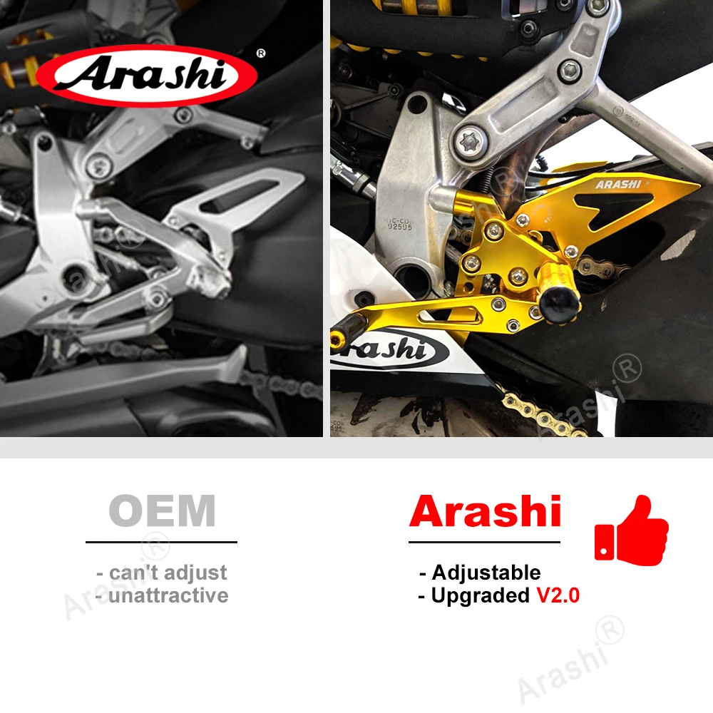 Фото Arashi для Triumph Daytona T595/T509/955i 1997-2005 регулируемые подножки с ЧПУ, подножки для водителя, задняя часть 1998 1999 2000 2001 №3