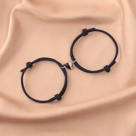 Модные модные черно-белые браслеты с магнитом «любовь» Миланская веревка пара браслетов пара веревок браслет ювелирные изделия аксессуары