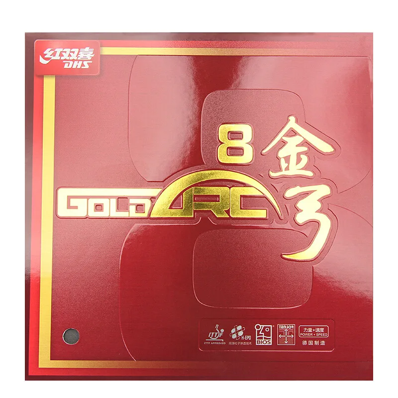 

Ракетка для настольного тенниса DHS, резиновая позолоченная ракетка, контроль мяча, быстрая атака, высокая эластичность