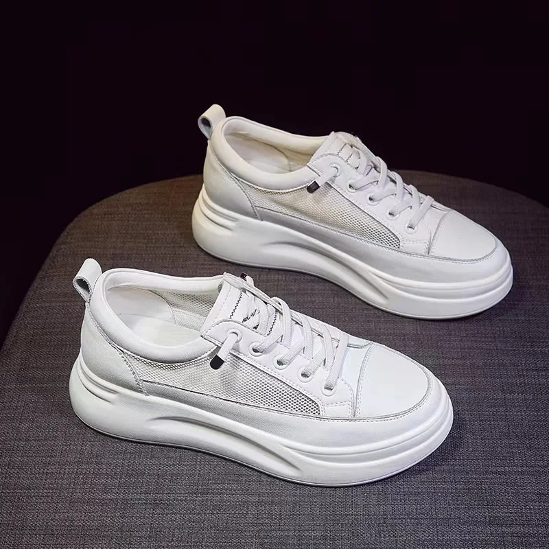 

Summer Women Shoes Mesh Breathable White Shoes Casuals Sneakers Women Girl Fashion Shoes Sport Shoes Thick Bottom Shoes